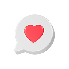 love chat icon 3d rendering