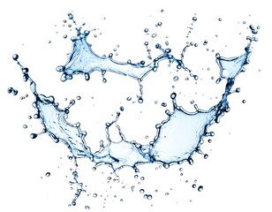 Water splash isolated on white