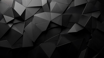Dark abstract geometric background featuring a mosaic of sharp triangles and polygonal shapes