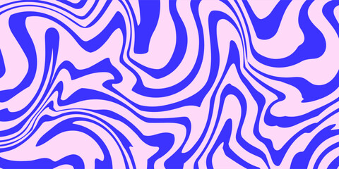 Psychedelic swirl seamless pattern. 60s, 70s style liquid groovy background.
