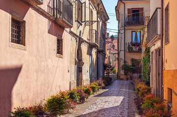 view of the village of Sarconi, Potenza province, Basilicata