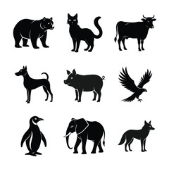 animals silhouettes vector