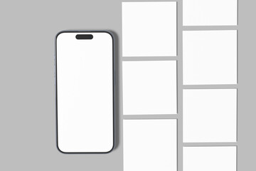 Smartphone Social Media post Blank Mockup