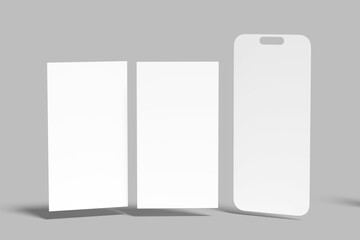 Smartphone Social Media post Blank Mockup