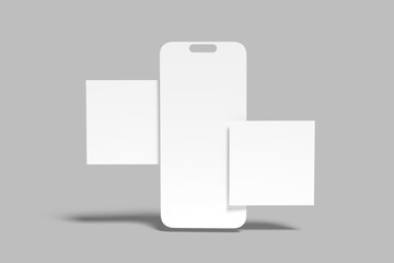 Smartphone Social Media post Blank Mockup