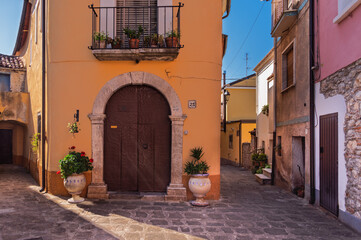 view of the village of Sarconi, Potenza province, Basilicata