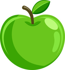 green apple vector illustration