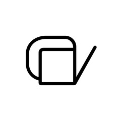 Watering outline can waters plants white backdrop detail