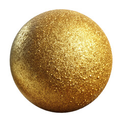 Golden Textured Sphere with Rough Surface and Metallic Glimmer