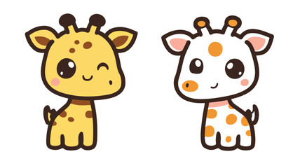 Fototapeta premium Cute Giraffe Icon Vector Illustration for Creative Projects