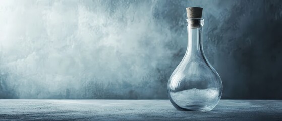 Flask on table with textured backdrop