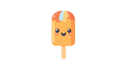 Fototapeta premium Colorful Popsicle Ice Cream Flat Vector Illustration for Design Projects