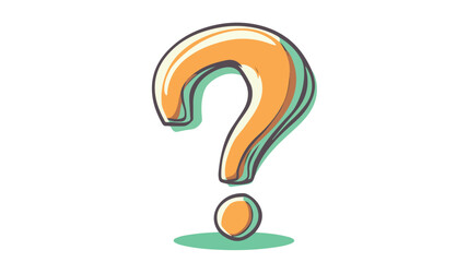 Naklejka premium Professional Question Mark Sign Icon Vector Illustration Isolated