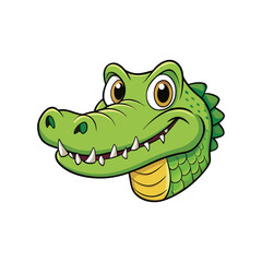 Fototapeta premium crocodile head on white background