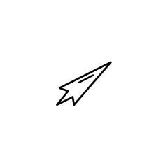 Paperplane icon floats in minimalistic white space quickly