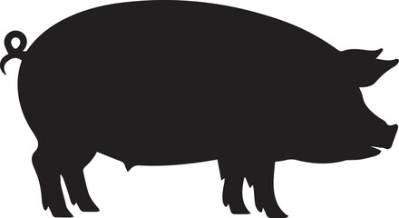 Pig Silhouette Vector Art