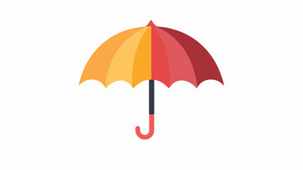 Modern Flat Style Vector Illustration of an Umbrella, Perfect for Graphic Design Projects