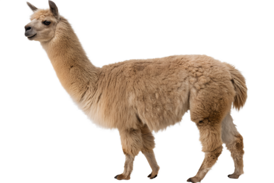 llama isolated on white background