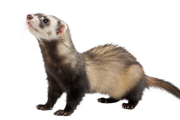 Fototapeta premium ferret on white background
