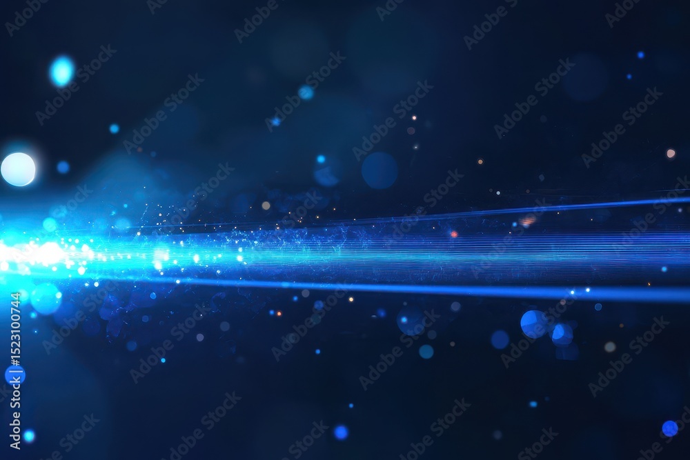 Poster colorful light streaks create dynamic patterns in a dark setting