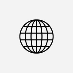 Globe set icon,sign,symbol,pictogram isolated