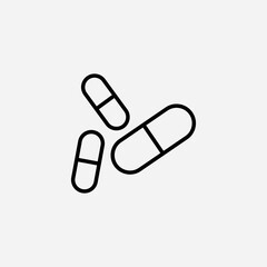 Pill set icon,sign,symbol,pictogram isolated