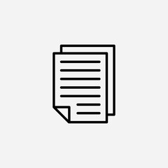 Document set icon,sign,symbol,pictogram isolated