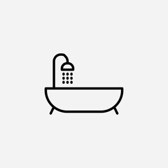 Bathroom set icon,sign,symbol,pictogram isolated