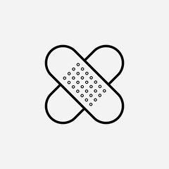 Bandage set icon,sign,symbol,pictogram isolated
