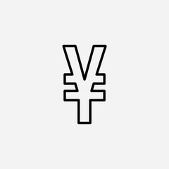 Obraz premium Yen set icon,sign,symbol,pictogram isolated