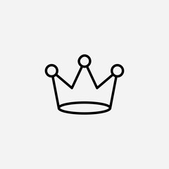 Crown set icon,sign,symbol,pictogram isolated