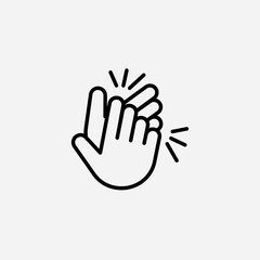 Clap set icon,sign,symbol,pictogram isolated
