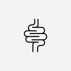 Intestine set icon,sign,symbol,pictogram isolated