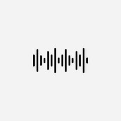 Sound wave set icon,sign,symbol,pictogram isolated