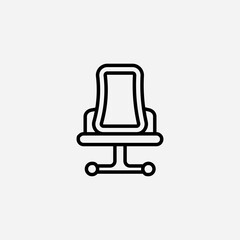 Office chair set icon,sign,symbol,pictogram isolated