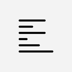 Align left set icon,sign,symbol,pictogram isolated