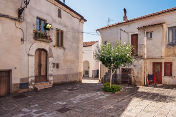 view of the village of Sarconi, Potenza province, Basilicata