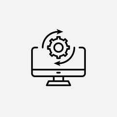 System update set icon,sign,symbol,pictogram isolated