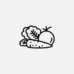 Vegetable set icon,sign,symbol,pictogram isolated