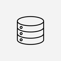 Database set icon,sign,symbol,pictogram isolated
