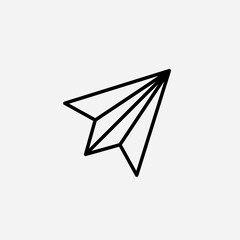 Paper plane set icon,sign,symbol,pictogram isolated
