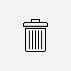Trash Bin set icon,sign,symbol,pictogram isolated