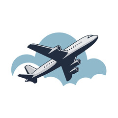 Aircraft flying through the vast, open sky