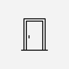 Door set icon,sign,symbol,pictogram isolated