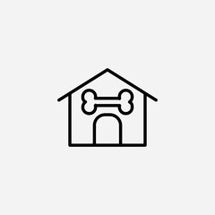 Pet house set icon,sign,symbol,pictogram isolated
