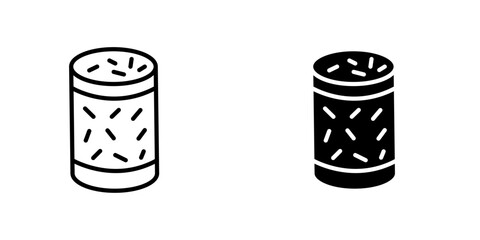 Cork wine vector icon. Outlined icon set in black and white colors, isolated for graphic and web design. 