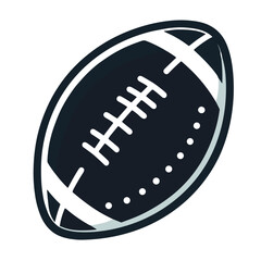Detailed rugby ball vector illustration representing precision and sportmanship in rugby on transparent background for professional sports materials