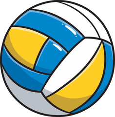 Obraz premium Colorful Volleyball Vector Illustration white color background