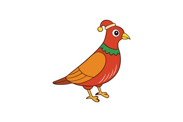 Christmas Partridge Vector Illustration Festive Holiday Design