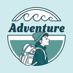 Retro cartoon vector illustration of a wedding invitation card with a bride and groom inside a circle sign